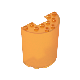 Cilindro medio de 3 x 6 x 6 con recorte de 1 x 2-MyGobricksEs