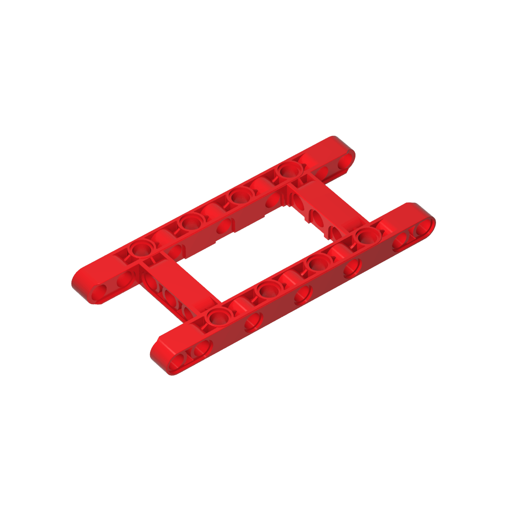 Viga técnica de 5 x 11 con marco de centro abierto grueso-MyGobricksEs