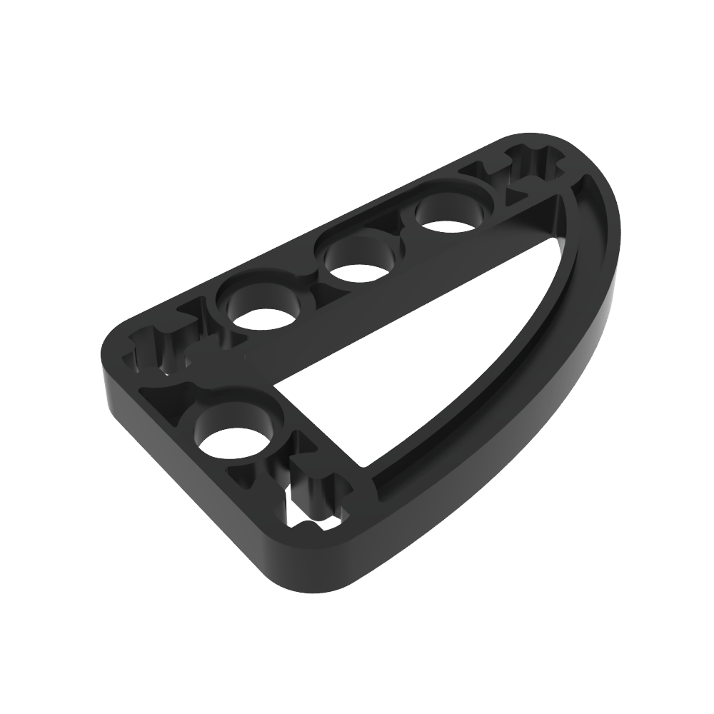 Viga técnica 3 x 5 en forma de L con un cuarto de elipse delgado-MyGobricksEs