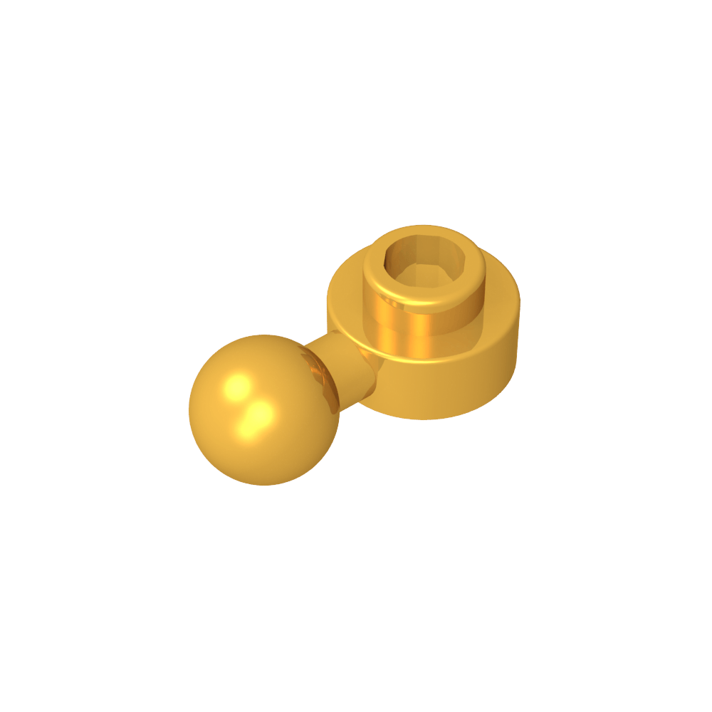 Placa redonda 1 x 1 con bola de remolque [Tipo de agujero indeterminado]-MyGobricksEs