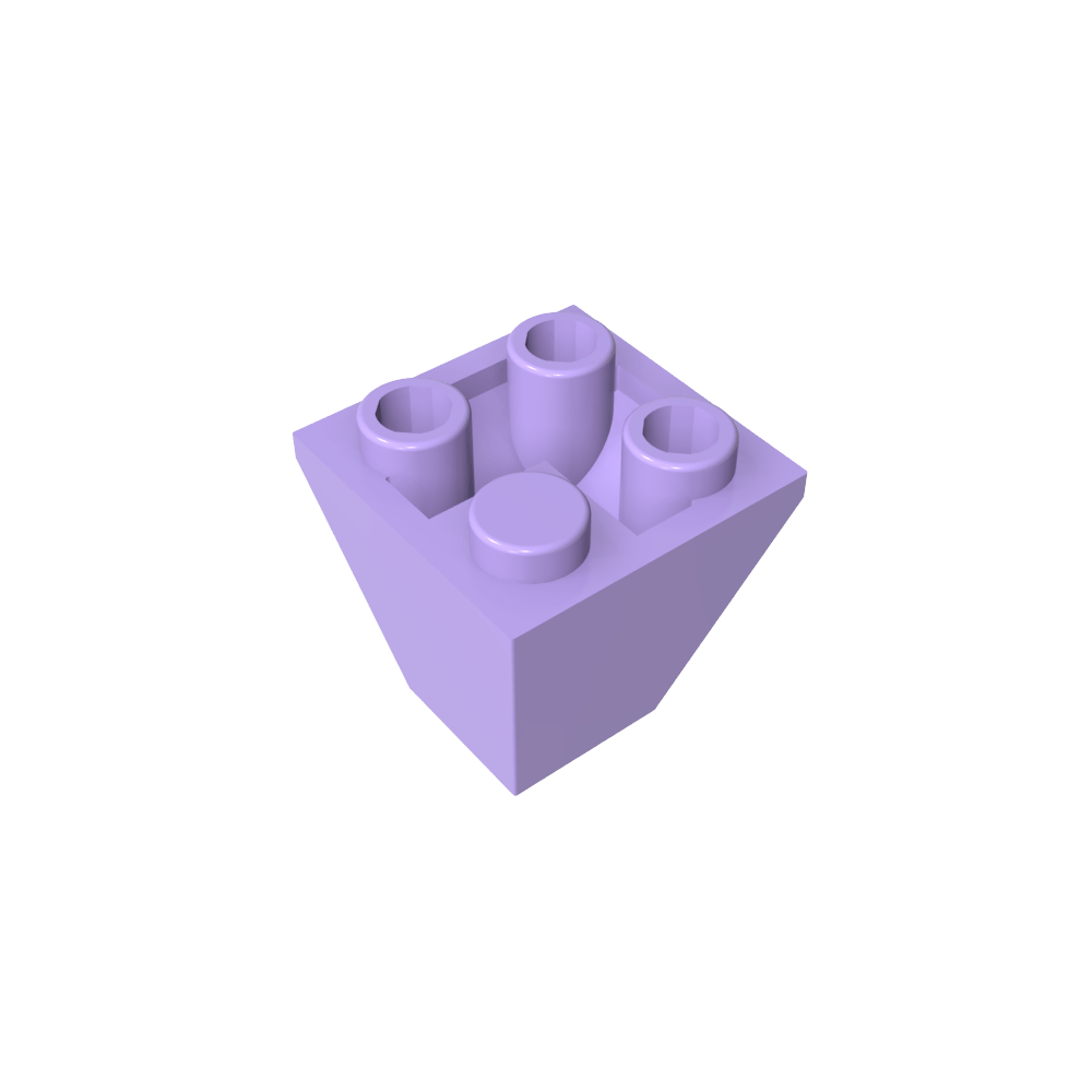 Pendiente Invertida 45° 2 x 2 Doble Convexa-MyGobricksEs