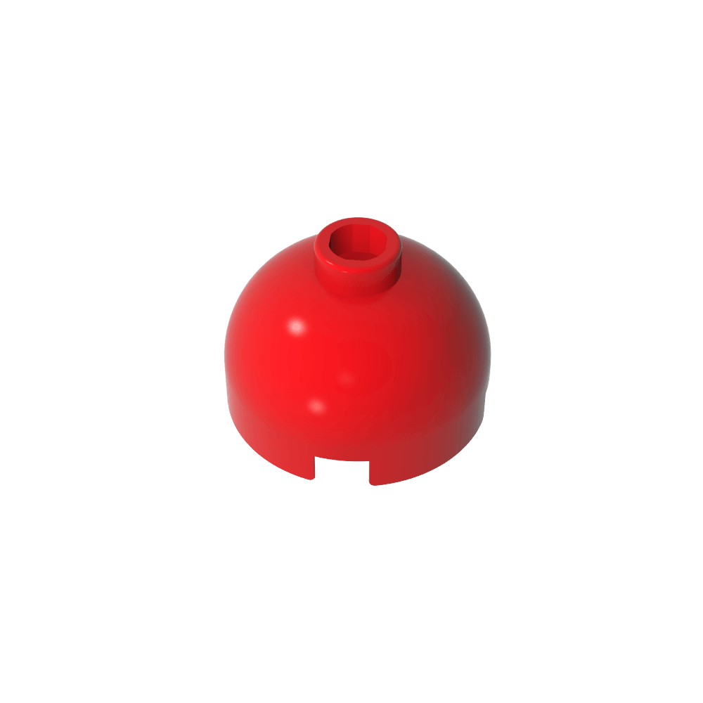 Ladrillo redondo de 2 x 2 con parte superior abovedada - Perno abierto bloqueado sin soporte de eje inferior-MyGobricksEs