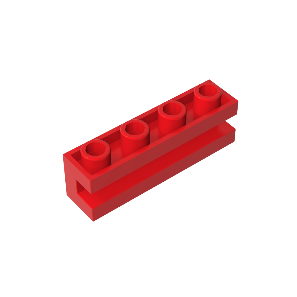 Ladrillo Especial 1 x 4 con Ranura-MyGobricksEs