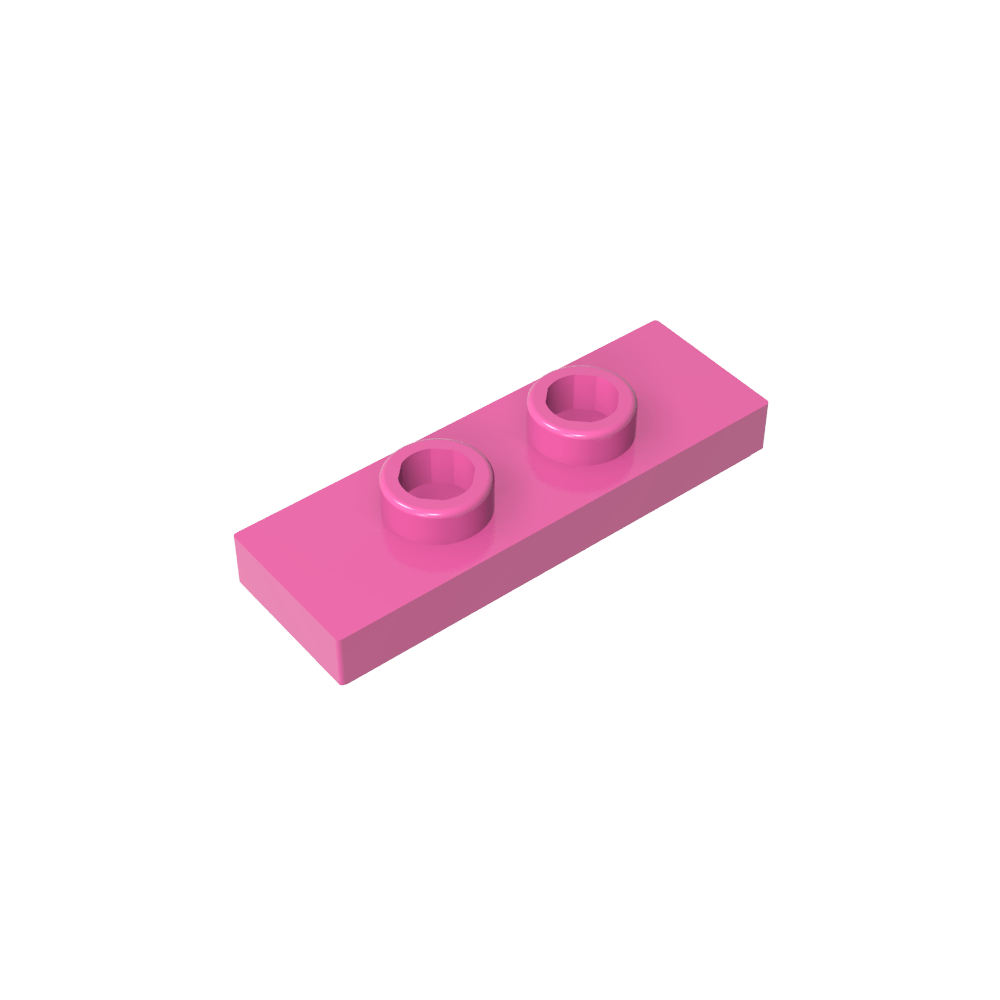 Placa especial 1 x 3 con 2 pernos con ranura y soporte interior para pernos (puente)-MyGobricksEs