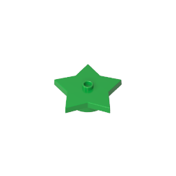 Placa especial de estrella de 5 puntas de 4 x 4 2/3 con un perno-MyGobricksEs