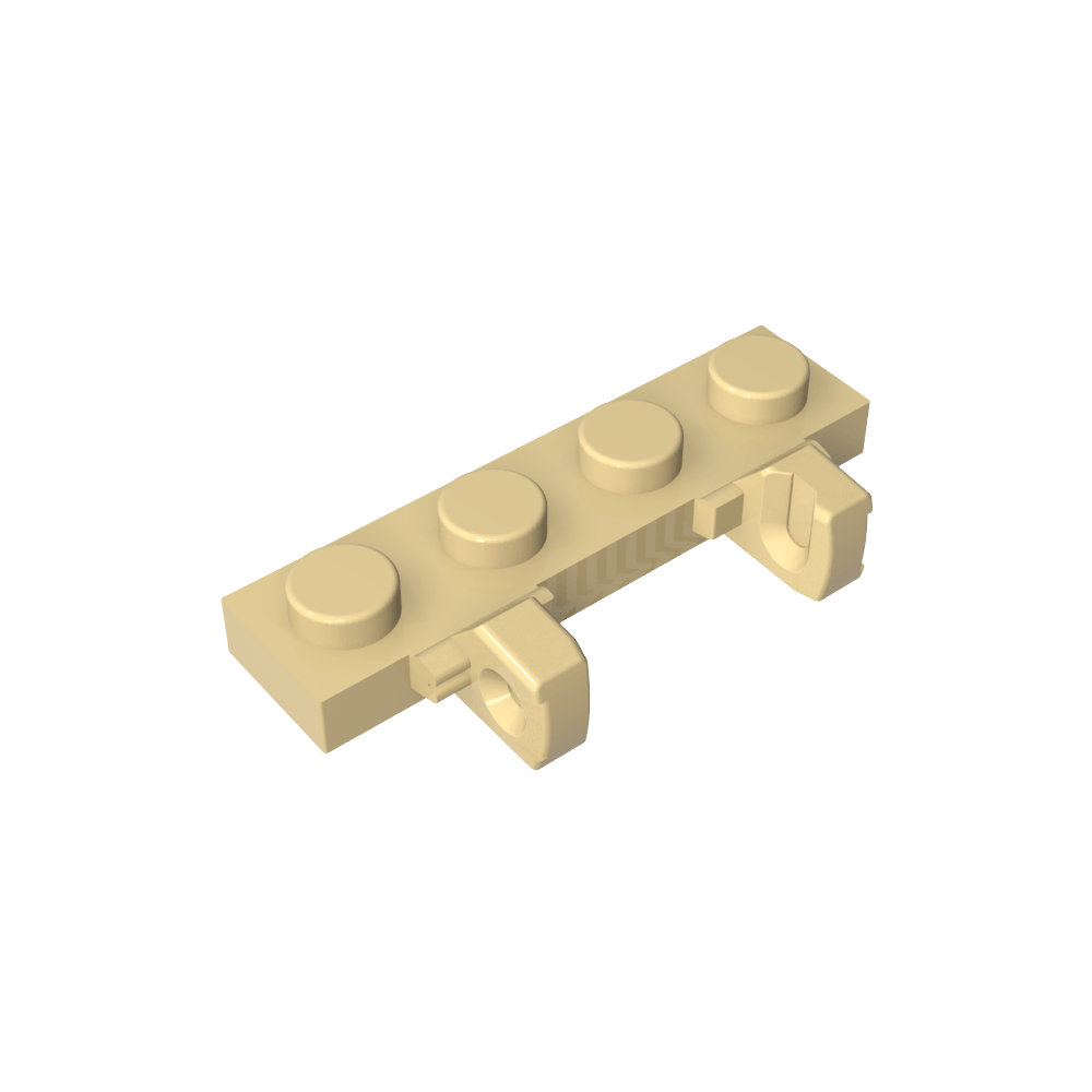 Placa de bisagra 1 x 4 Bloqueo doble 1 dedo-MyGobricksEs