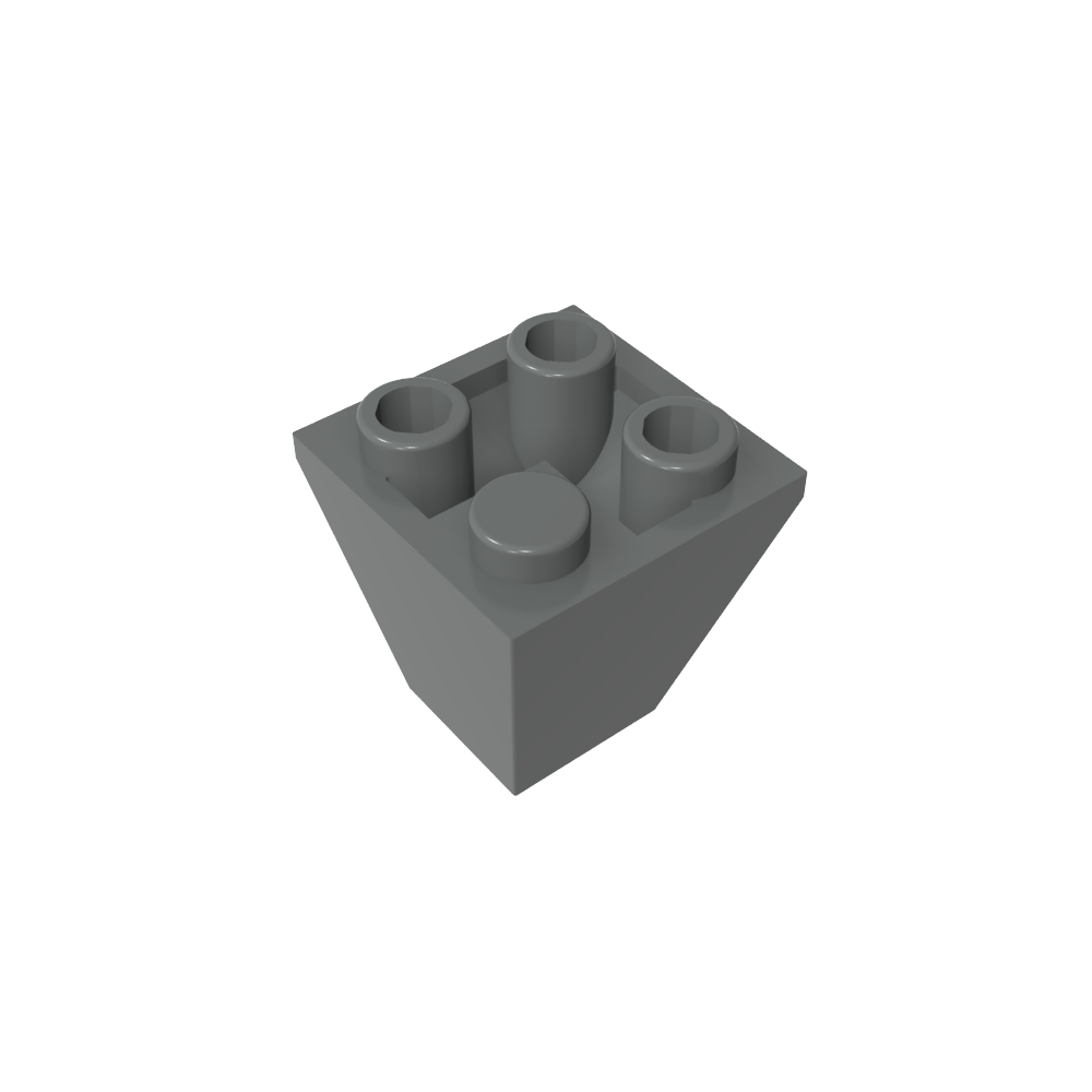 Pendiente Invertida 45° 2 x 2 Doble Convexa-MyGobricksEs