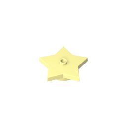 Placa especial de estrella de 5 puntas de 4 x 4 2/3 con un perno-MyGobricksEs