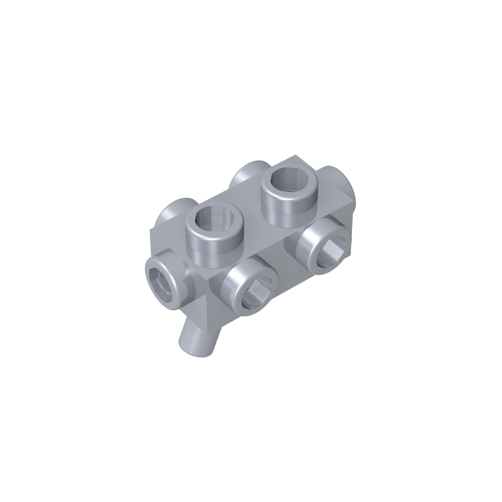 Arma Pistola / Blaster 1 x 2 x 2/3 con pernos en los lados y mango-MyGobricksEs
