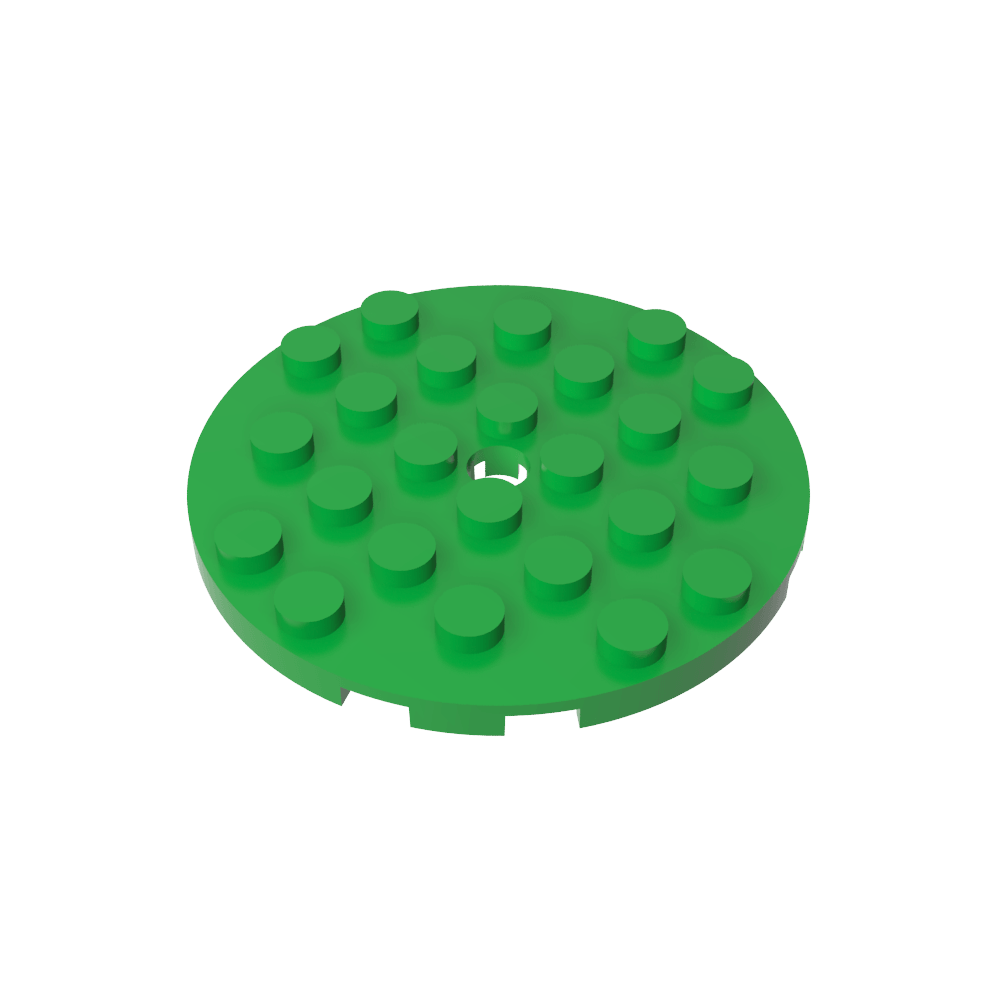 Plato redondo 6 x 6 con agujero-MyGobricksEs