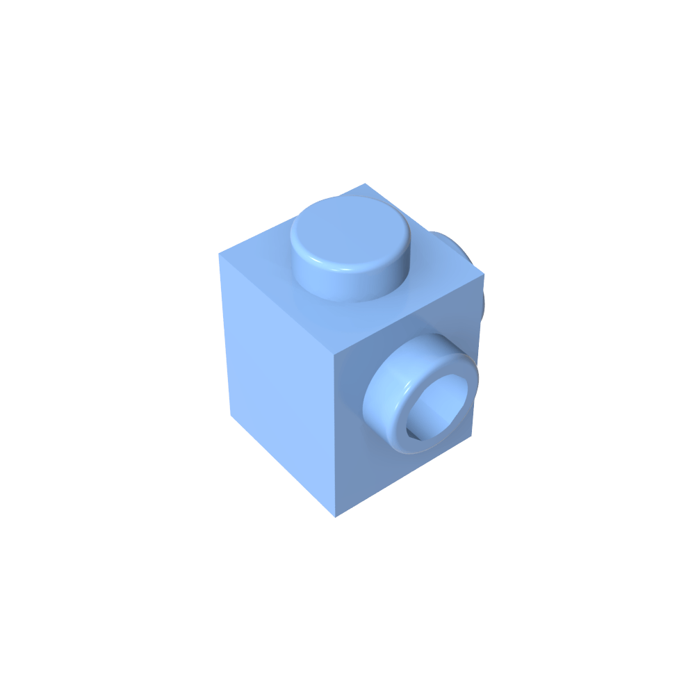 Ladrillo especial 1 x 1 con montantes en 2 lados adyacentes-MyGobricksEs