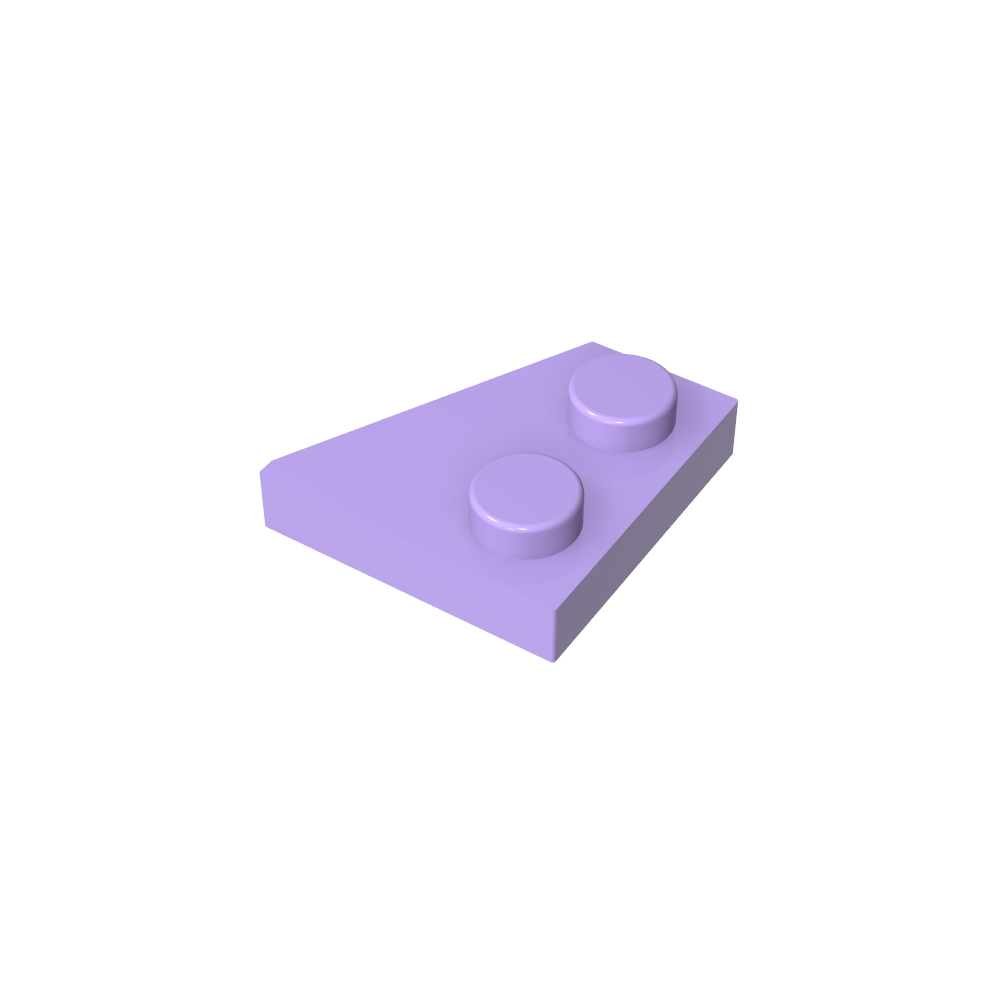 Placa de cuña 2 x 2 izquierda-MyGobricksEs