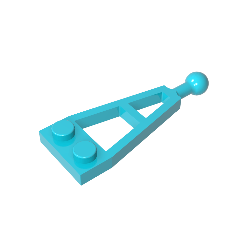 Placa especial 1 x 2 con bola de remolque larga-MyGobricksEs