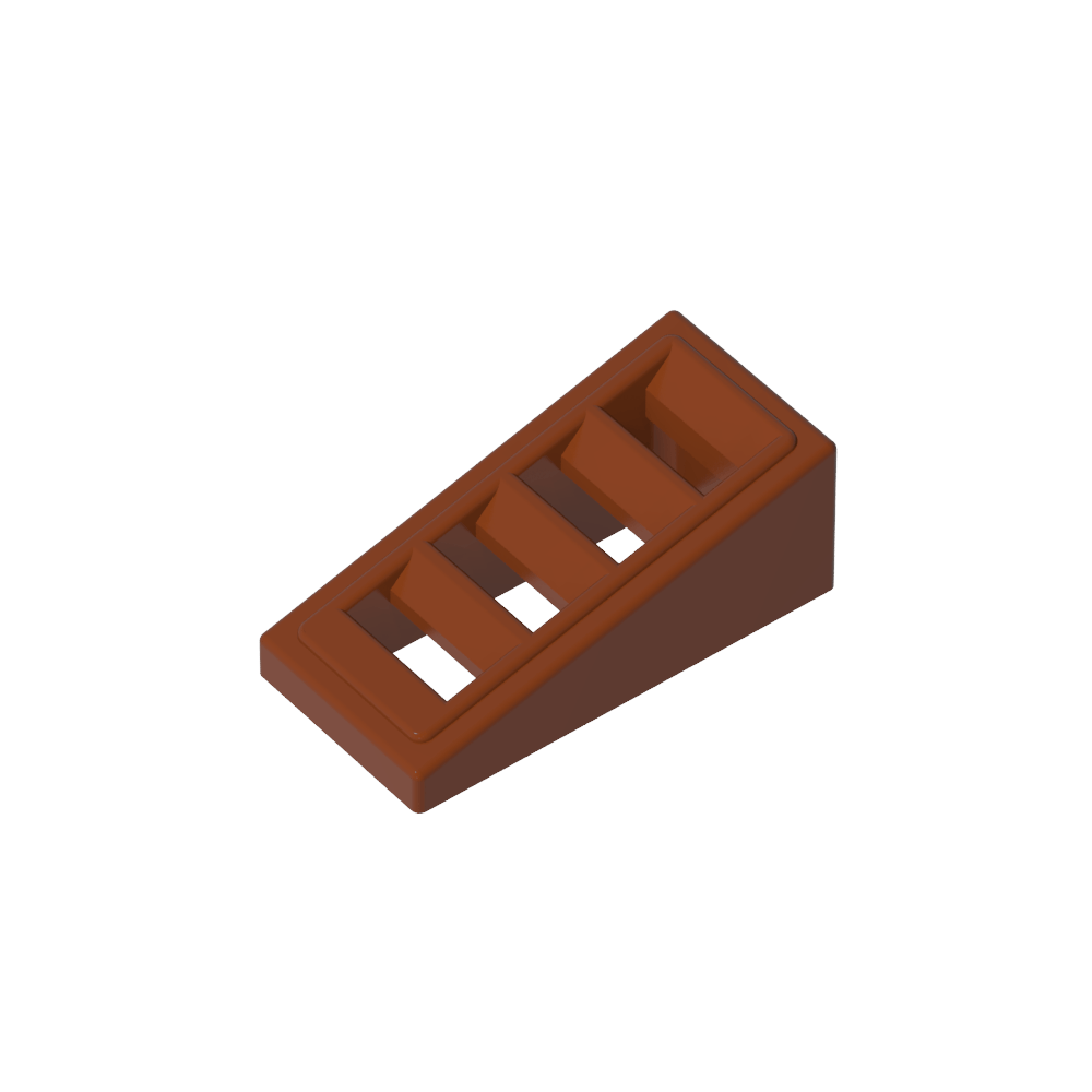 Pendiente 18° 2 x 1 x 2/3 con 4 ranuras-MyGobricksEs