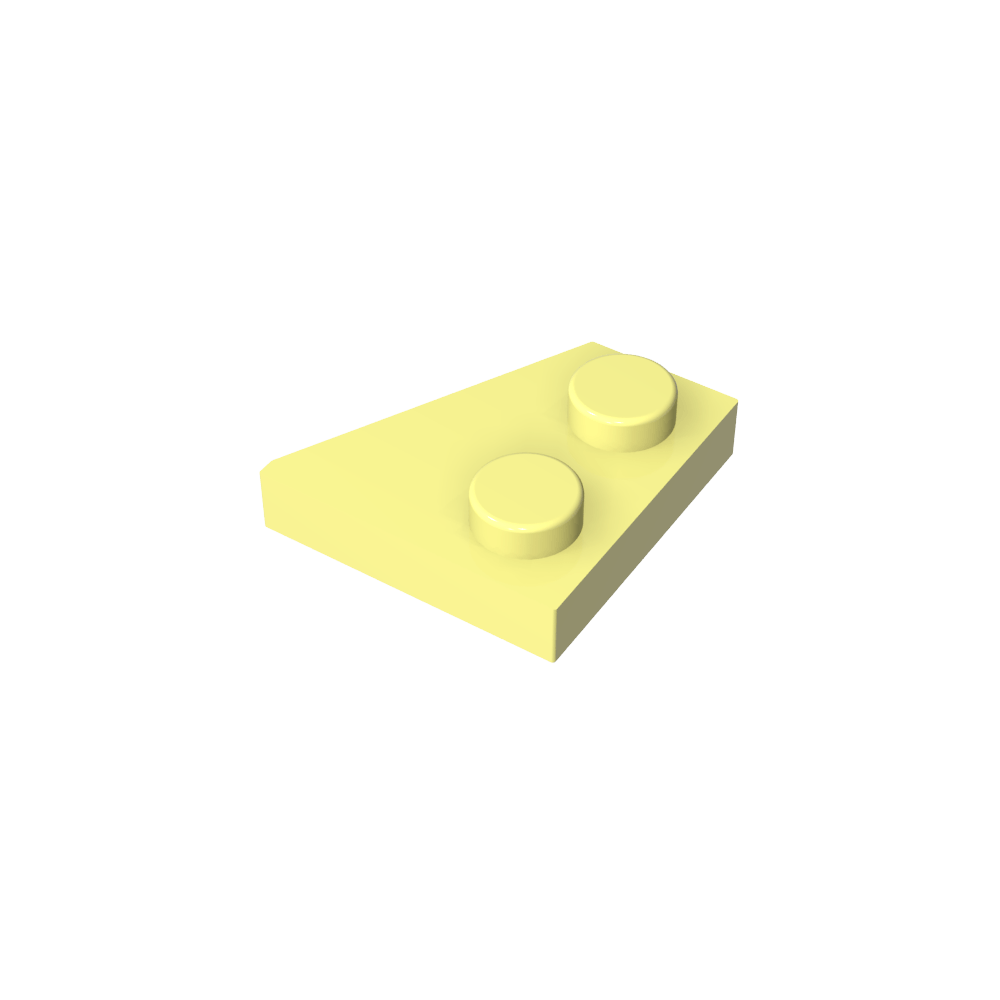 Placa de cuña 2 x 2 izquierda-MyGobricksEs