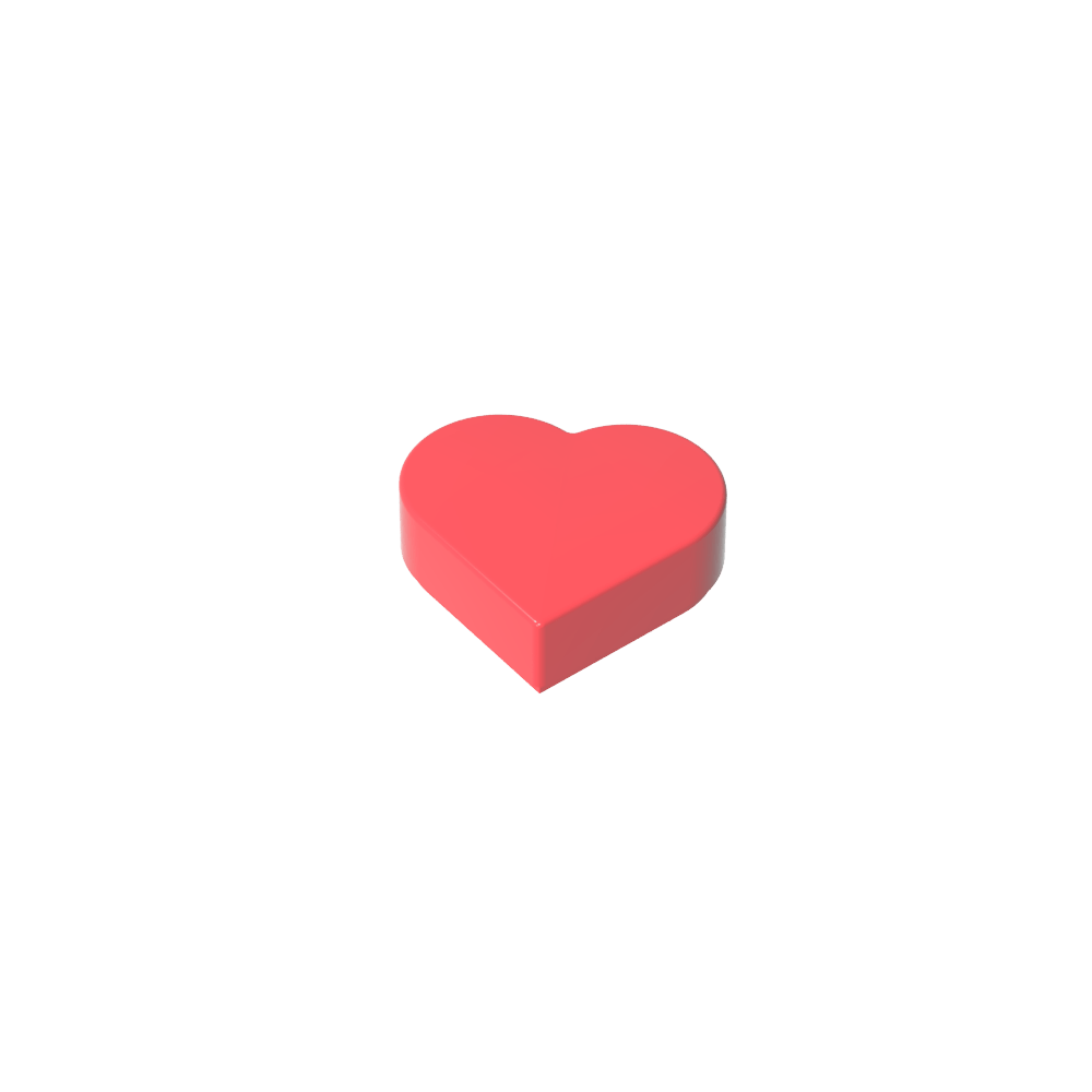 Azulejo 1 x 1 Corazón-MyGobricksEs