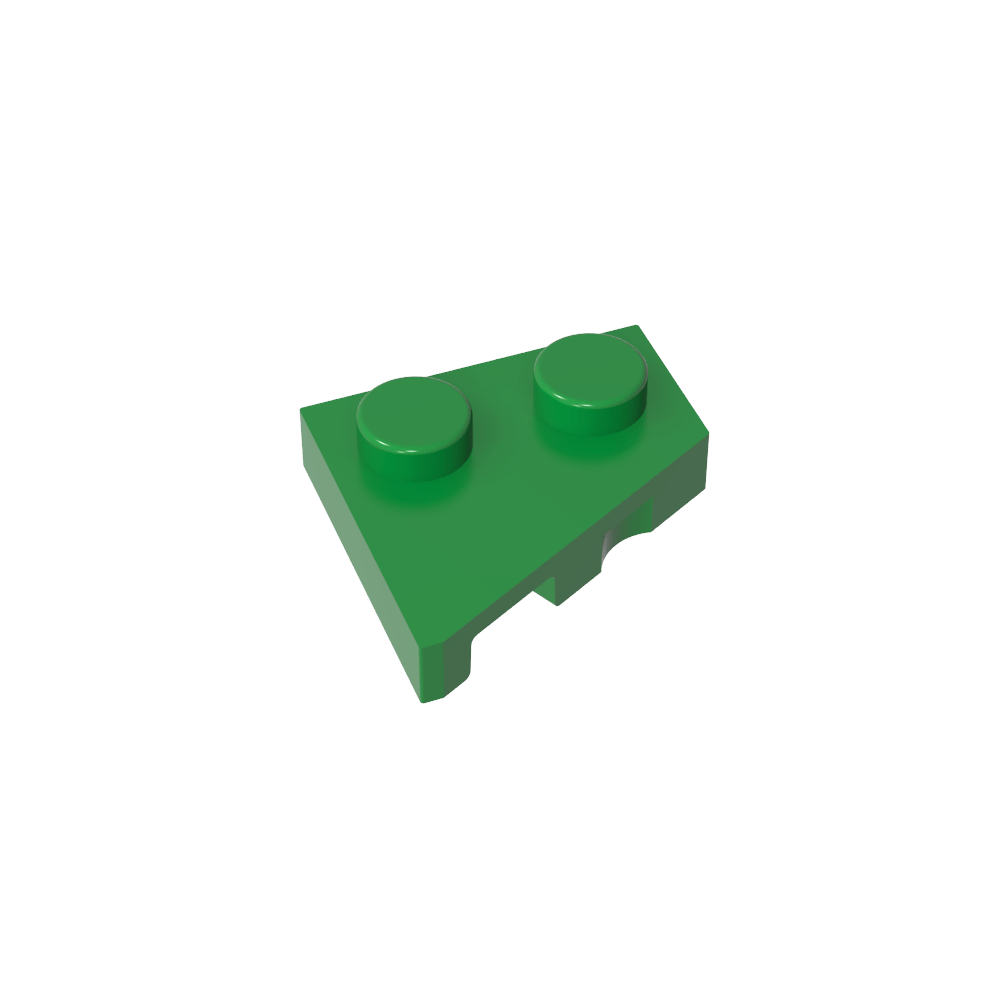 Placa de cuña 2 x 2 derecha-MyGobricksEs