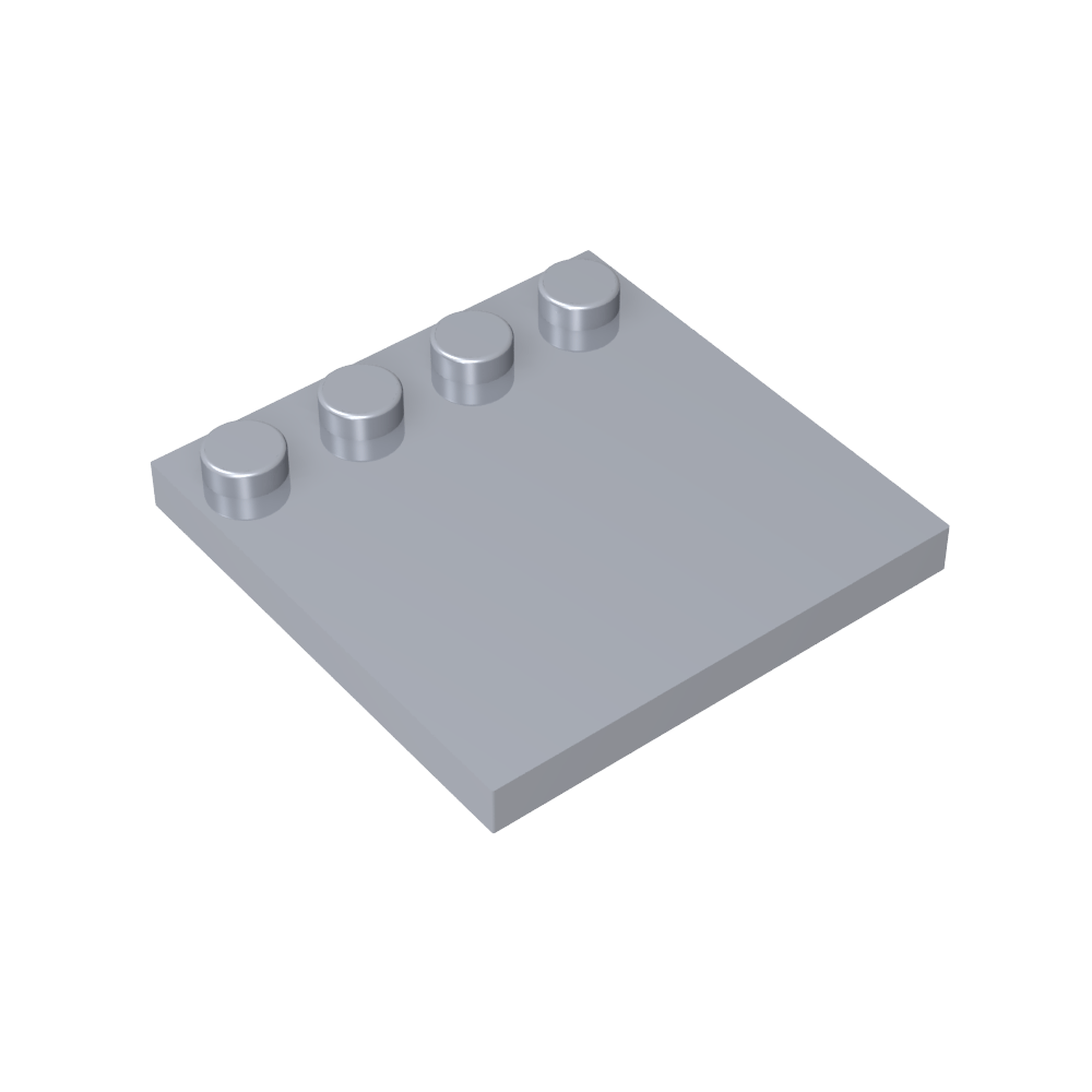 Placas especiales 4x4 con tacos en un borde [lisas]-MyGobricksEs