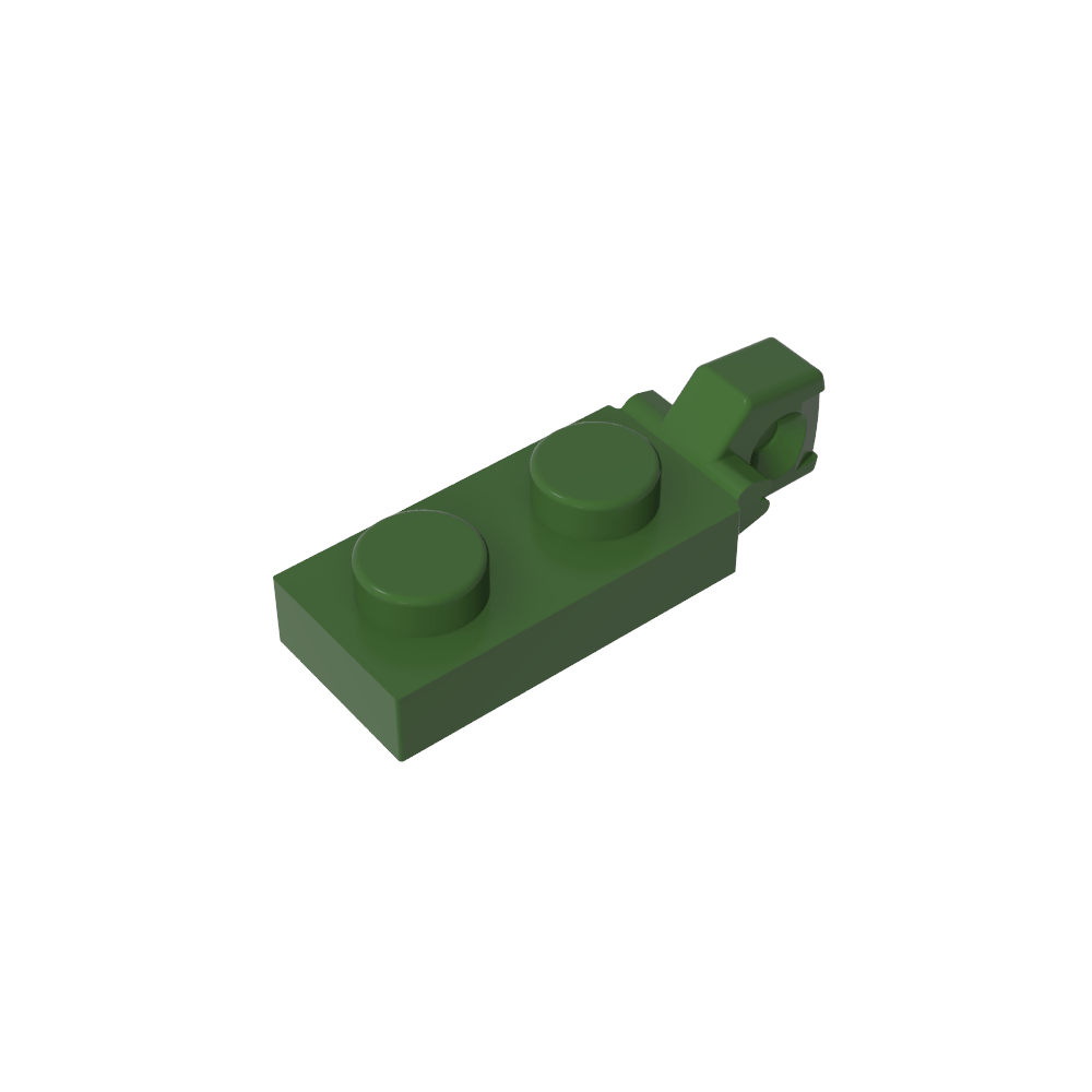 Placa de bisagra 1 x 2 con bloqueo con 1 dedo en el extremo, sin ranura-MyGobricksEs