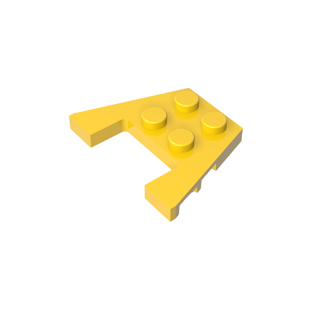 Placa de cuña de 3 x 4 con muescas para pernos-MyGobricksEs