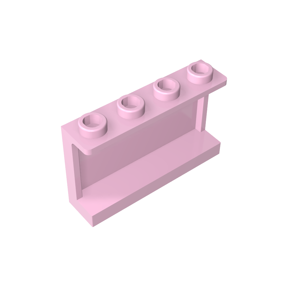 Panel 1 x 4 x 2 con soportes laterales - Montantes huecos-MyGobricksEs