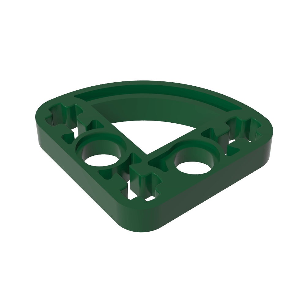 Viga técnica 3 x 3 en forma de L con un cuarto de elipse delgado-MyGobricksEs