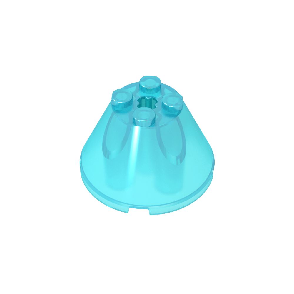 Cono 4 x 4 x 2 con orificio para eje [Simple]-MyGobricksEs