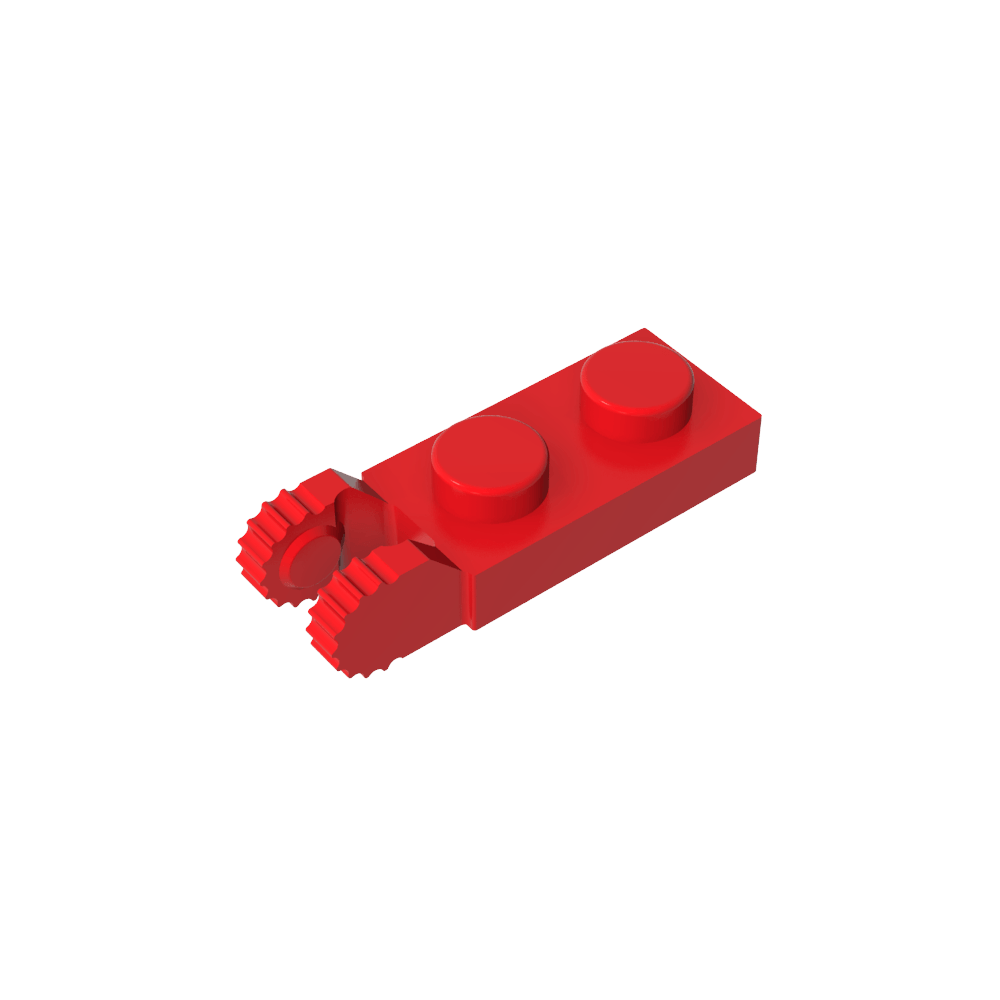 Placa de bisagra 1 x 2 con bloqueo con 2 dedos en el extremo, con ranura-MyGobricksEs