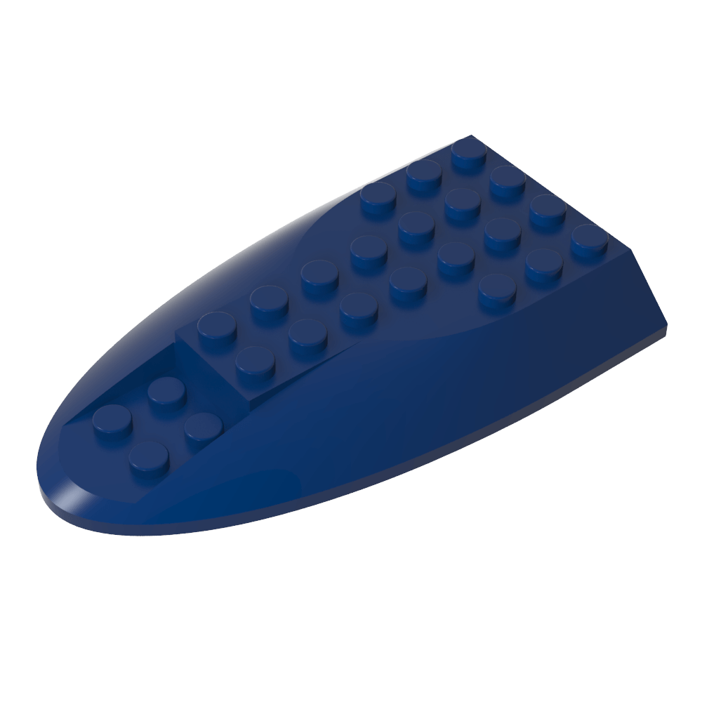 Fuselaje de aeronave, sección trasera curvada, 6 x 10 superior-MyGobricksEs
