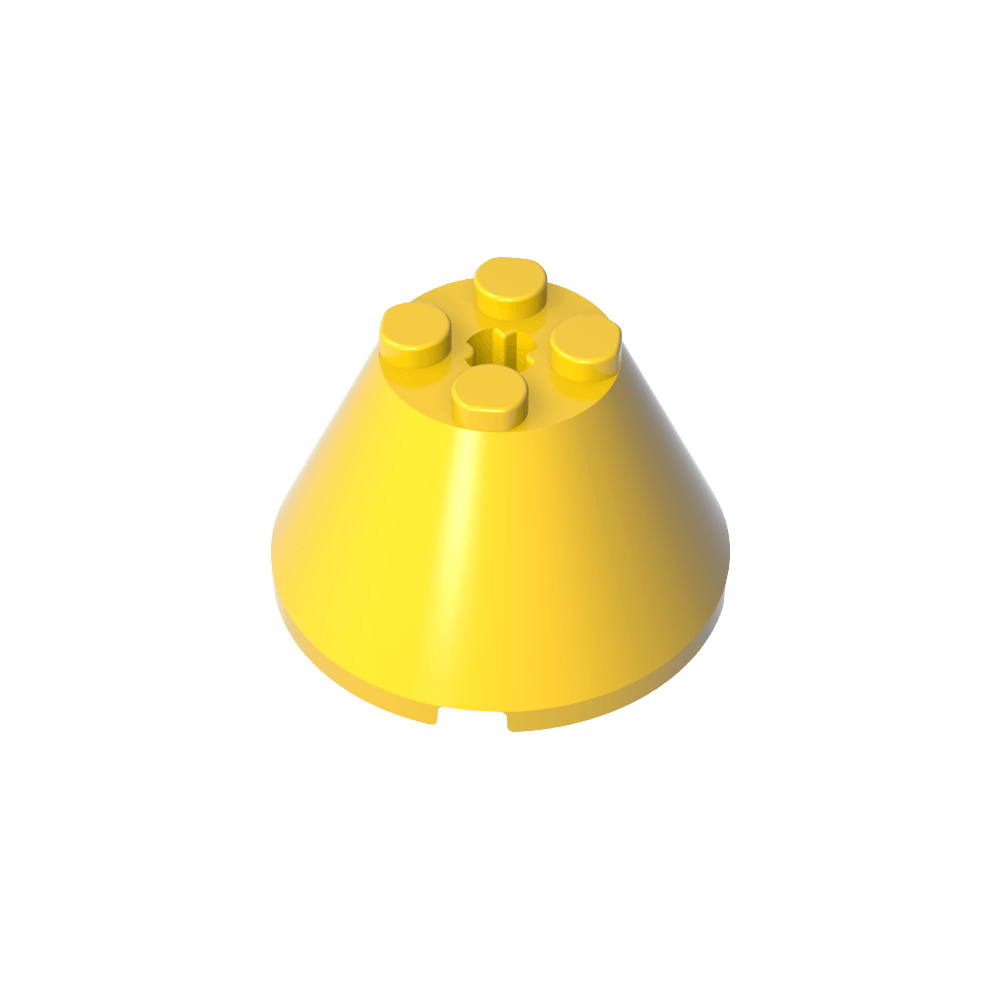 Cono 4 x 4 x 2 con orificio para eje [Simple]-MyGobricksEs