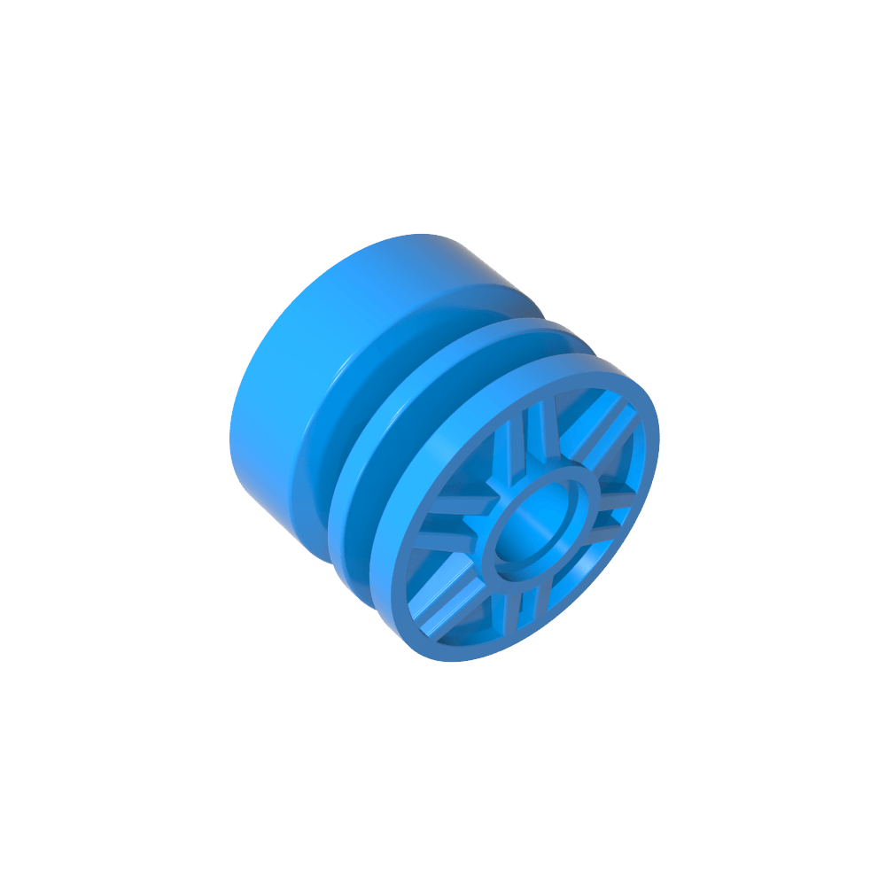 Rueda de 18 x 14 con orificio para pasador, pernos falsos y radios poco profundos-MyGobricksEs
