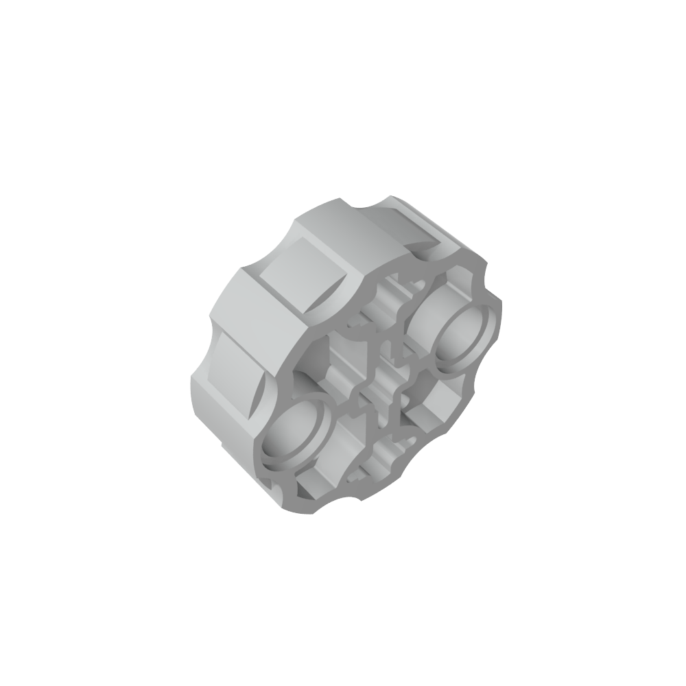 Arma de gran tamaño, cañón con 2 orificios para pasadores y 3 orificios para ejes.-MyGobricksEs