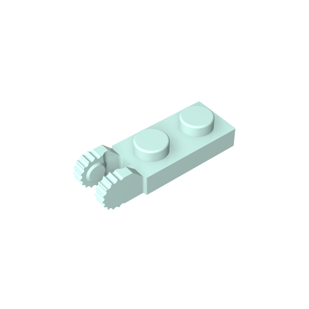 Placa de bisagra 1 x 2 con bloqueo con 2 dedos en el extremo, con ranura-MyGobricksEs