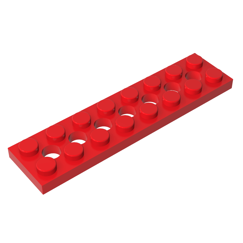 Placa técnica 2 x 8 [7 agujeros]-MyGobricksEs