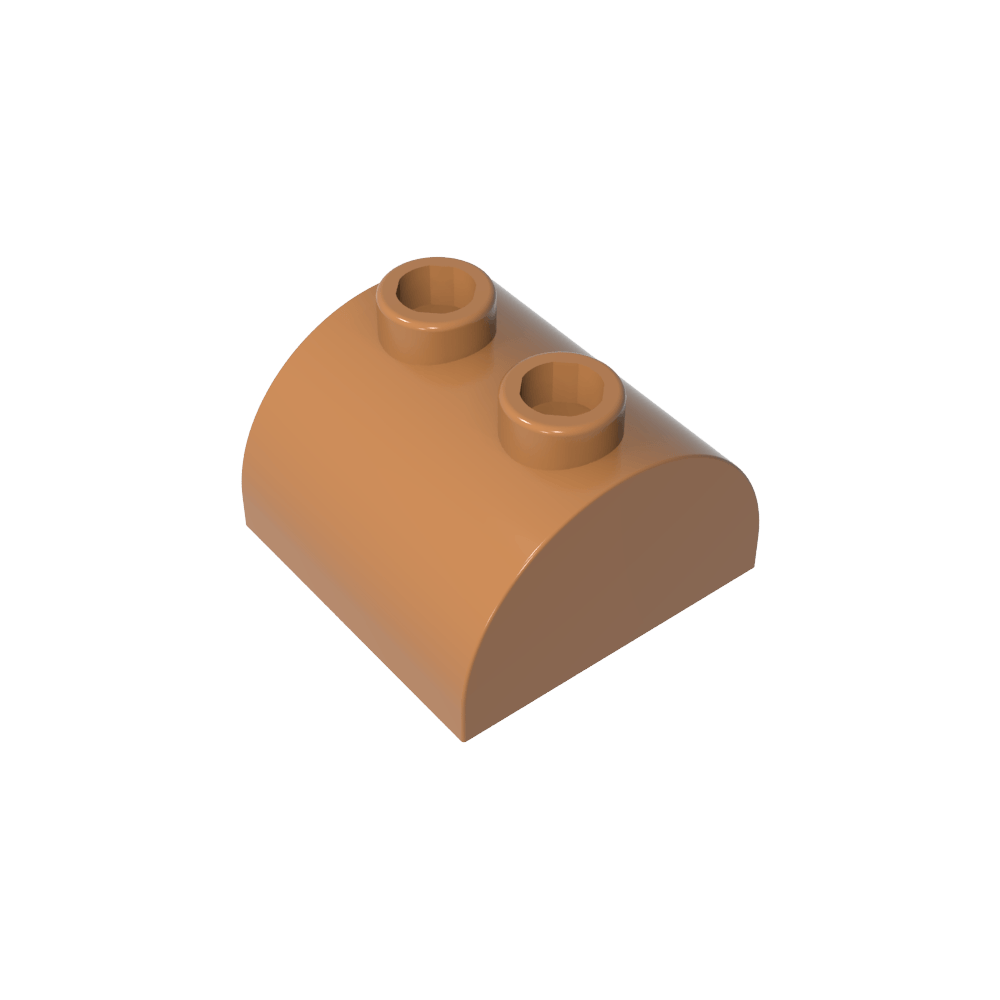 Ladrillo curvo 2 x 2 con dos montantes superiores-MyGobricksEs