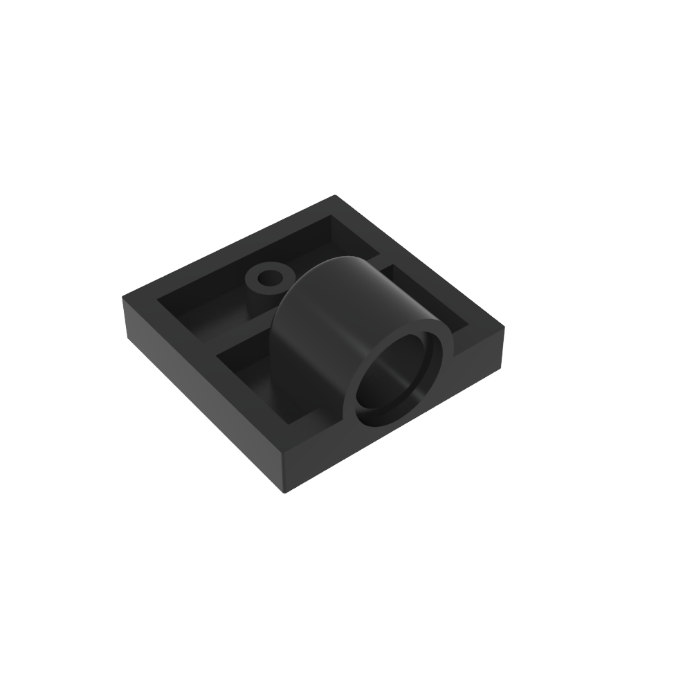 Placa Especial 2 x 2 con 1 Orificio para Pasador [Costilla Inferior Completa]-MyGobricksEs