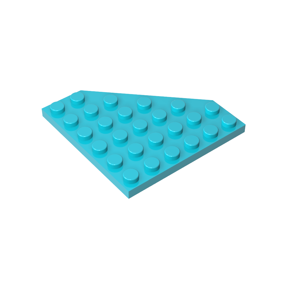 Placa de cuña de 6 x 6 esquinas cortadas-MyGobricksEs