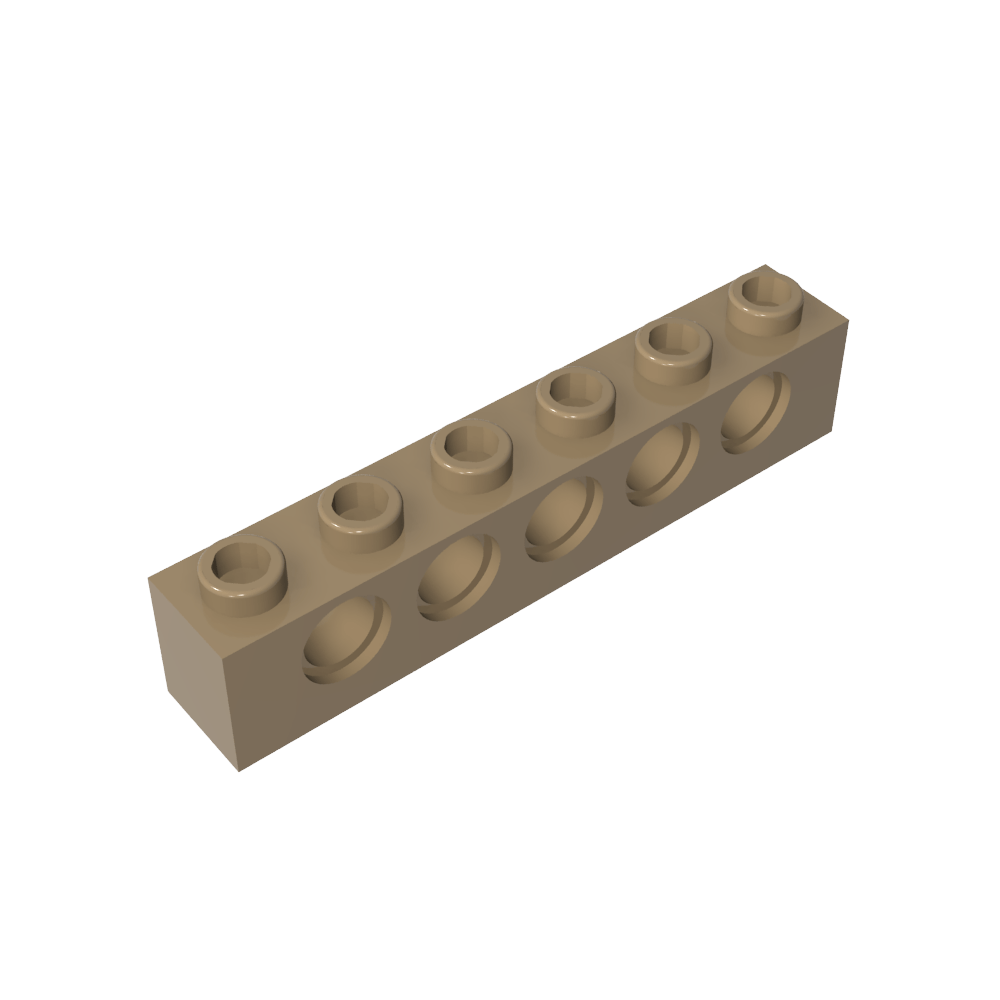 Ladrillo técnico 1 x 6 [5 agujeros]-MyGobricksEs