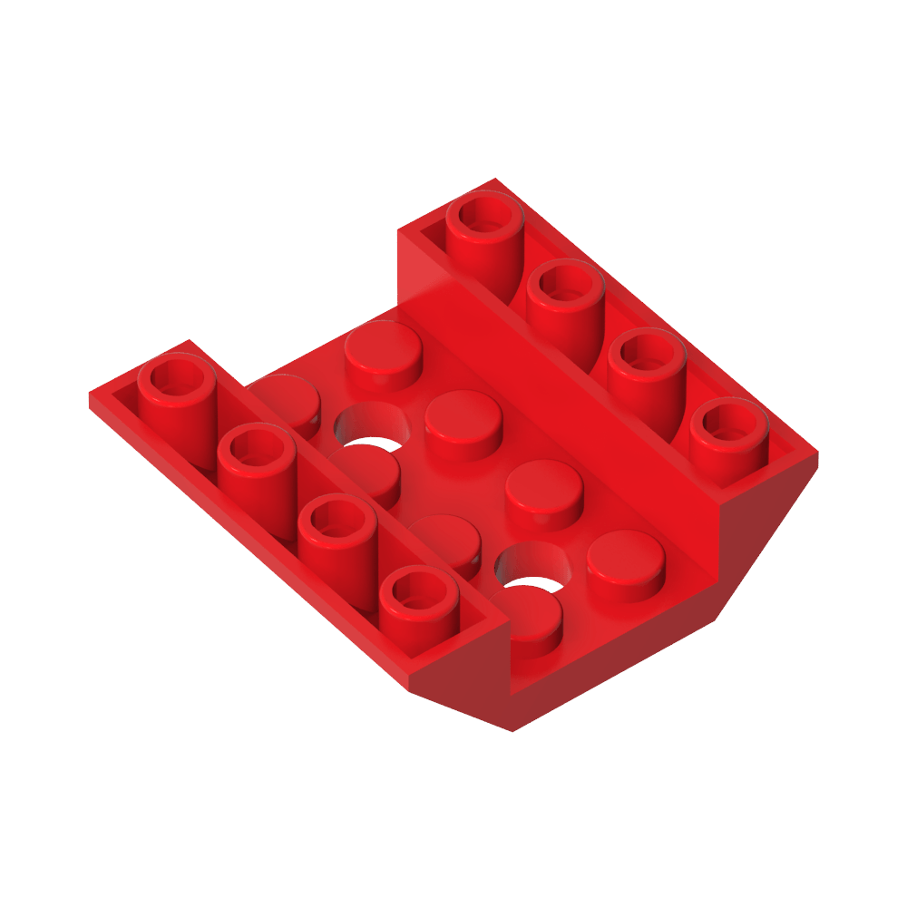 Pendiente Invertida 45° 4 x 4 Doble con 2 Hoyos-MyGobricksEs