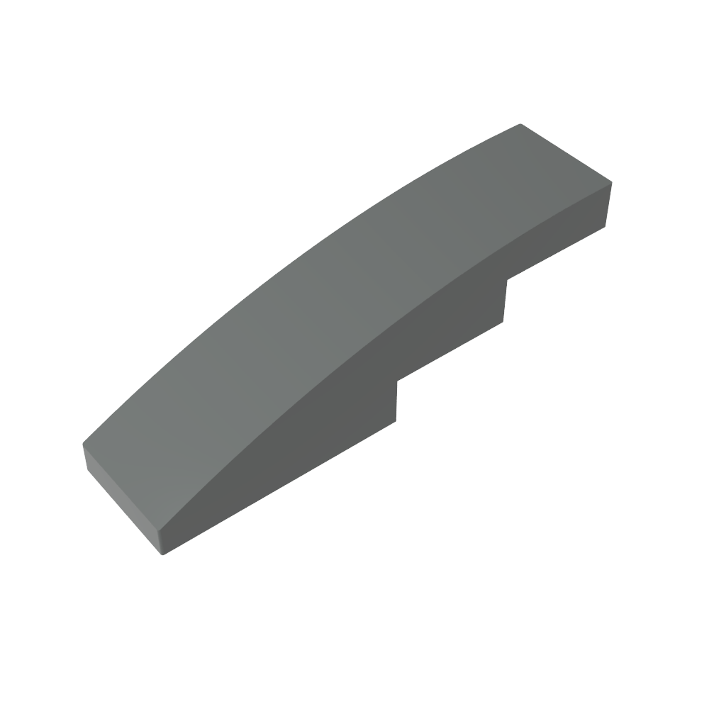 Pendiente curva 4 x 1 sin montantes [Soporte para montantes con crestas asimétricas]-MyGobricksEs