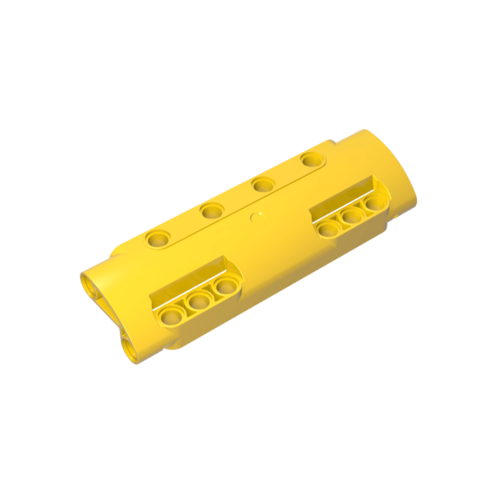 Panel técnico curvo de 11 x 3 con 10 orificios para pasadores a través de la superficie del panel-MyGobricksEs