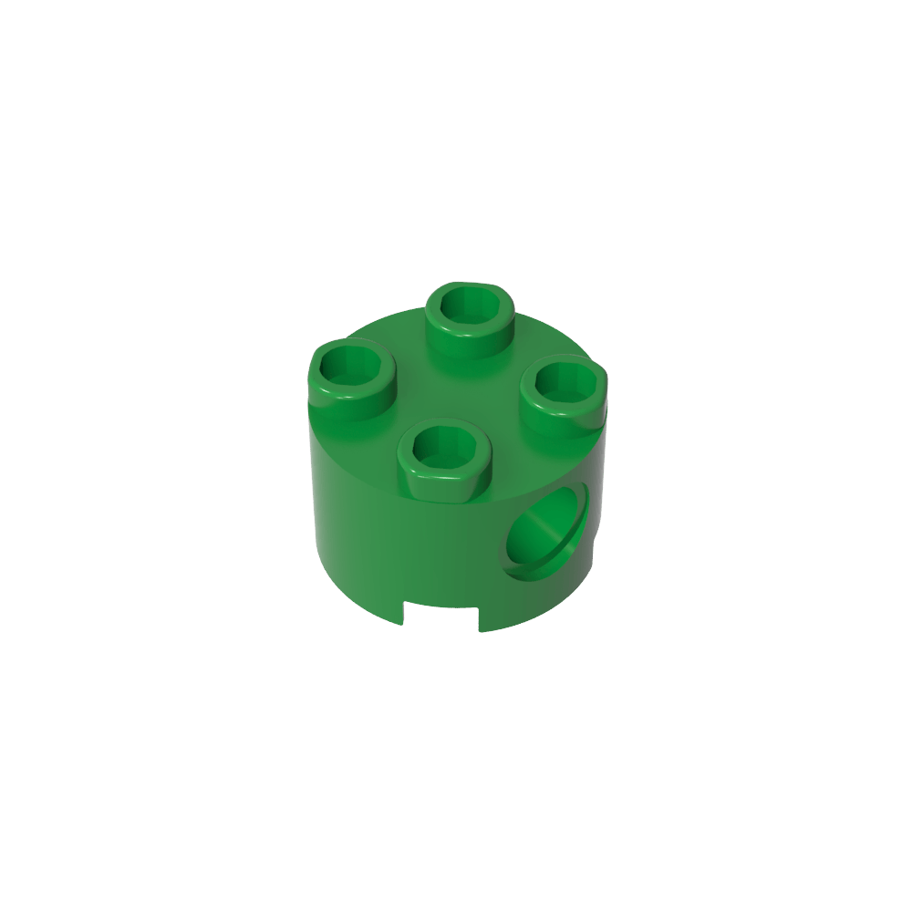 Ladrillo redondo 2 x 2 con agujeros para pasadores-MyGobricksEs