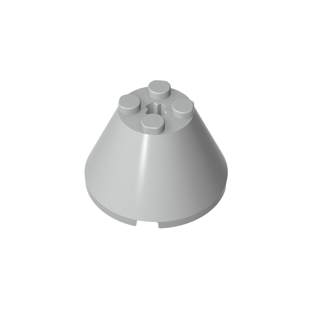 Cono 4 x 4 x 2 con orificio para eje [Simple]-MyGobricksEs