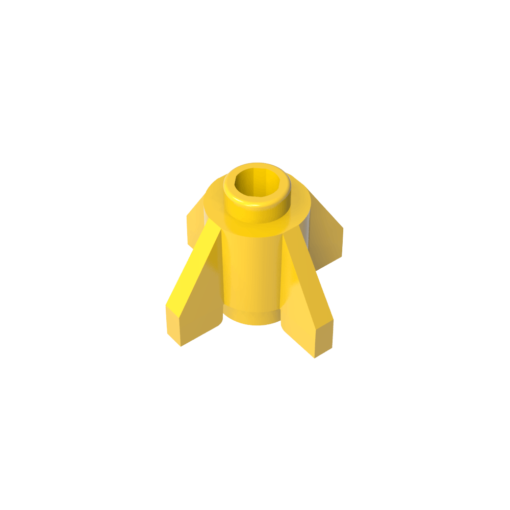 Ladrillo redondo 1 x 1 con aletas, montante abierto-MyGobricksEs