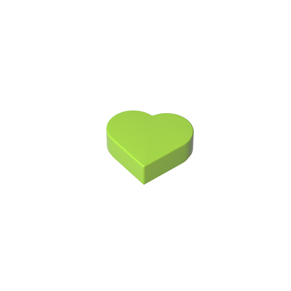 Azulejo 1 x 1 Corazón-MyGobricksEs