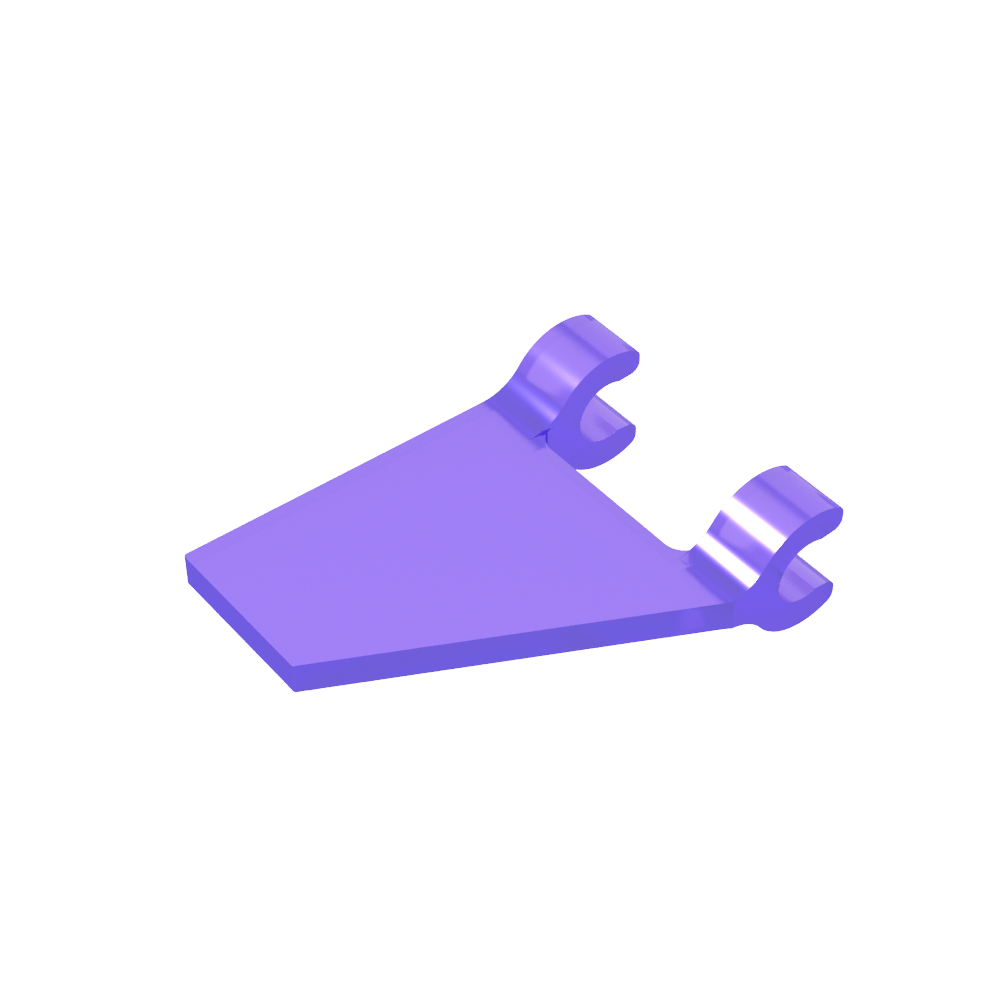 Bandera trapezoidal 2 x 2 con 2 clips [clips en U gruesos]-MyGobricksEs