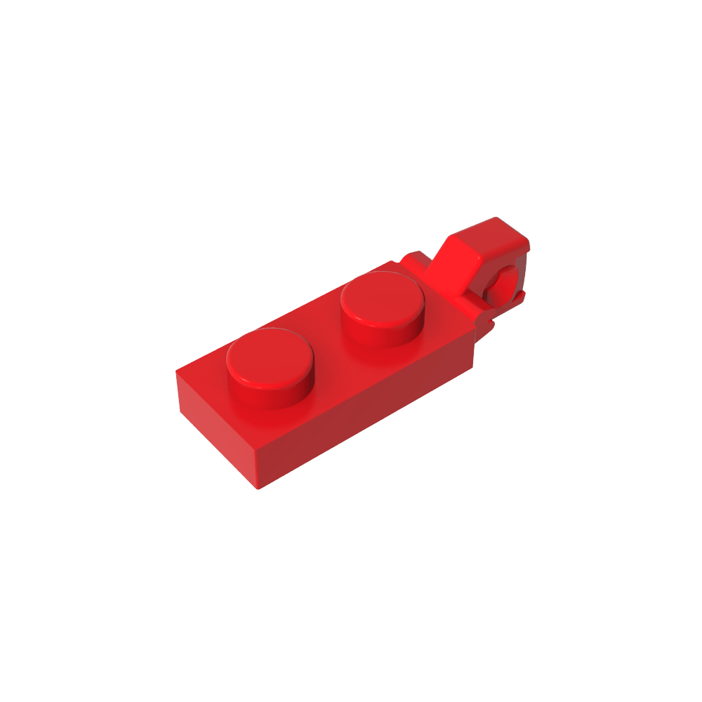 Placa de bisagra 1 x 2 con bloqueo con 1 dedo en el extremo, sin ranura-MyGobricksEs