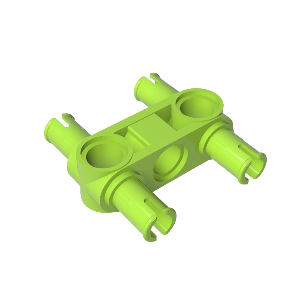 Conector Technic Pin Hub Perpendicular 3L con 4 Pines-MyGobricksEs