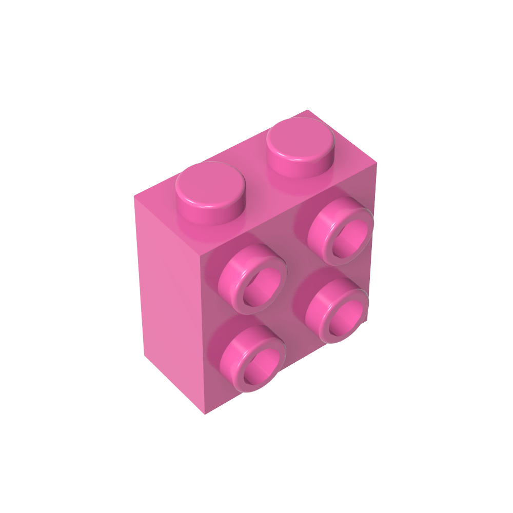 Ladrillo especial 1 x 2 x 1 2/3 con cuatro montantes en un lado-MyGobricksEs