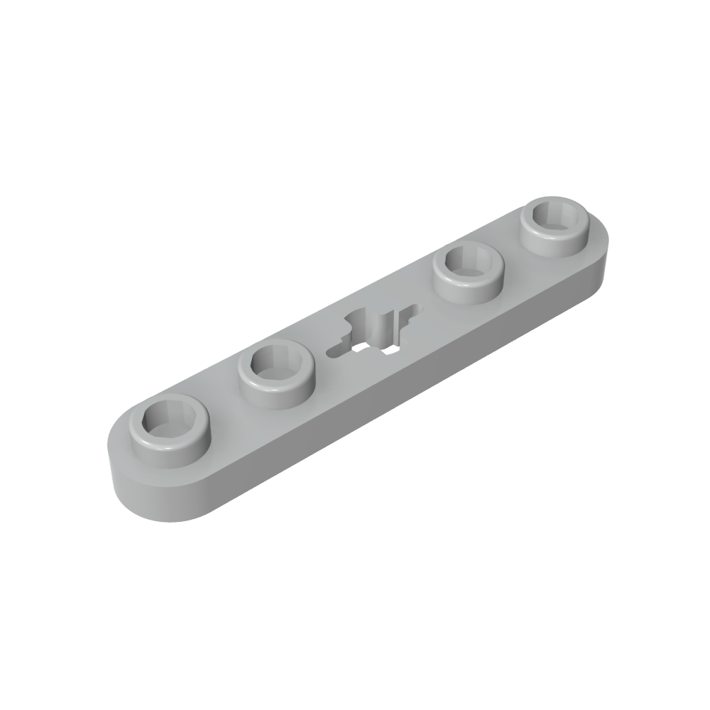 Placa técnica 1 x 5 con extremos lisos, 4 pernos y orificio para eje central-MyGobricksEs